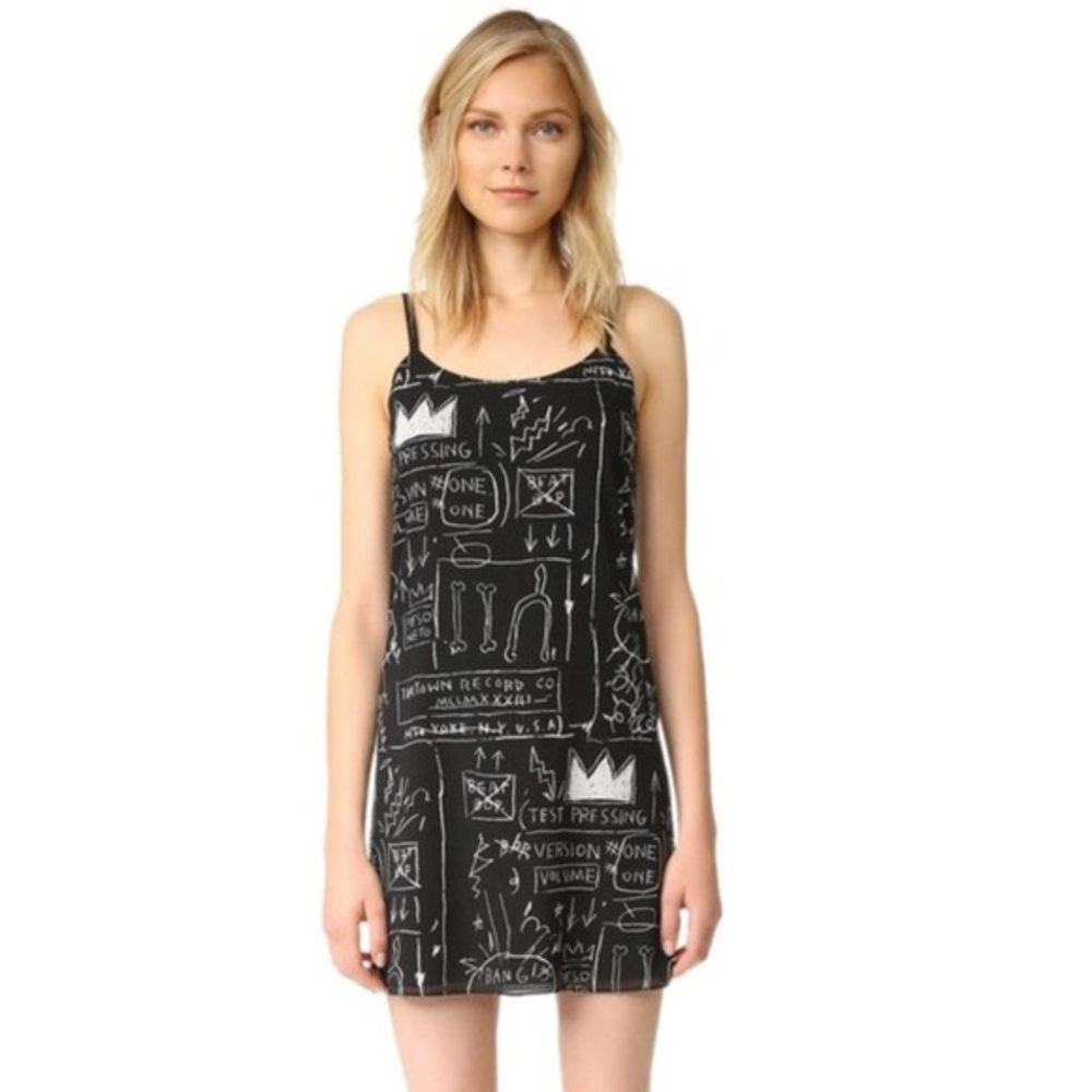 Alice + Olivia Basquiat Emmit Printed Slip Dress